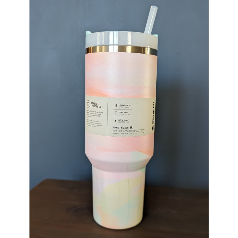Warm Serene Brushstroke ~ STANLEY CLEAN SLATE TUMBLER 40 0Z - Picture 3 of 9
